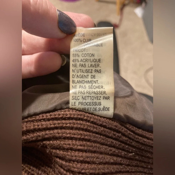 Peter Nygård Brown XL Suede Leather Sweater Jacket - Picture 14 of 16